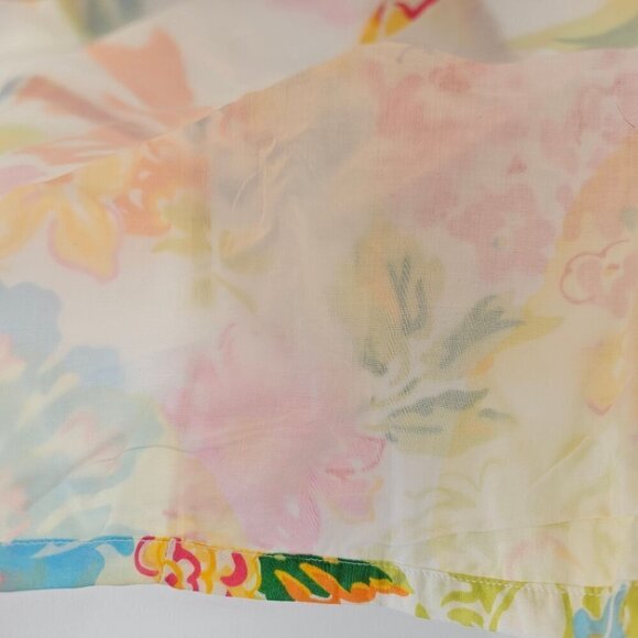 Ralph Lauren Little Girl Floral Sleeveless Cotton Top Sz 4 Pearl Btns Multi NWT - Picture 6 of 10